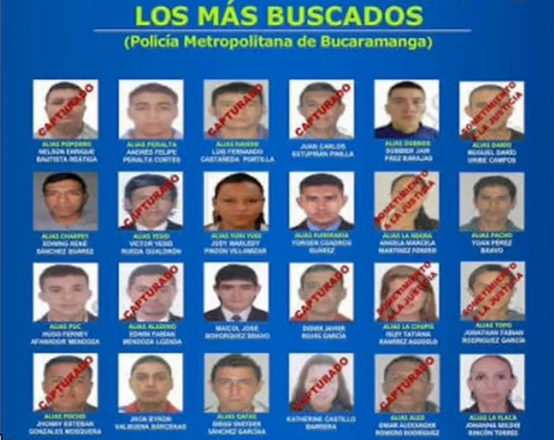 Recompensas de hasta $200 millones ofrece la Alcaldía para capturar a los más buscados en Bucarammanga