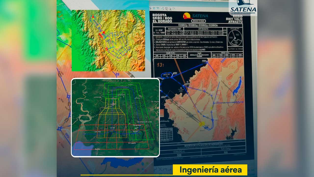 Satena diseñó sus propias cartas de aeronavegación para operar en territorios de alta complejidad geográfica