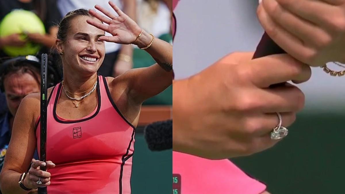 Aryna Sabalenka compite en Indian Wells Open luciendo anillo de compromiso de alto valor