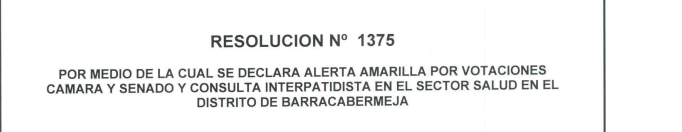 Barrancabermeja declara alerta amarilla hospitalaria por jornada electoral