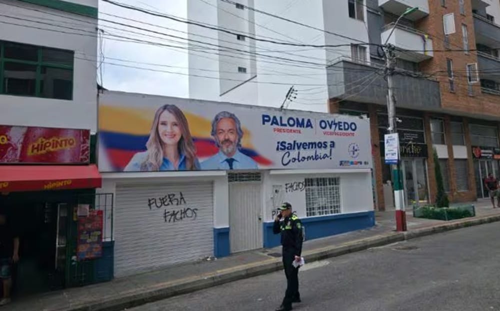 Otra vez fue vandalizada la sede política de Paloma Valencia en Bucaramanga