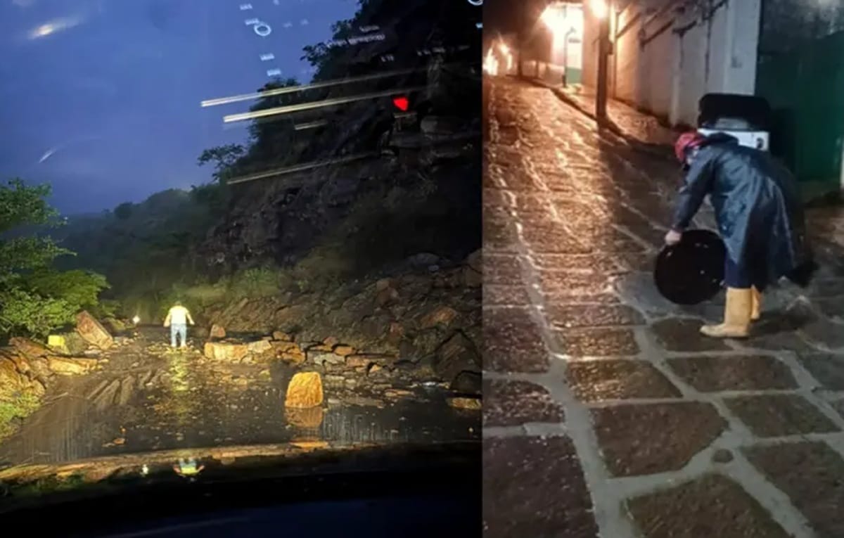 Barichara no  tiene acueducto  pero le cayó agua del cielo que causó estragos e inundaciones