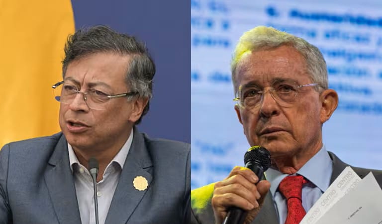 Expresidente Álvaro Uribe arremete contra Gustavo Petro
