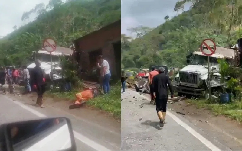 Aparatoso accidente en la vía Bucaramanga–El Playón deja varios heridos