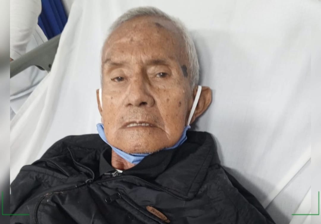 Buscan a la familia de abuelo hospitalizado en Piedecuesta