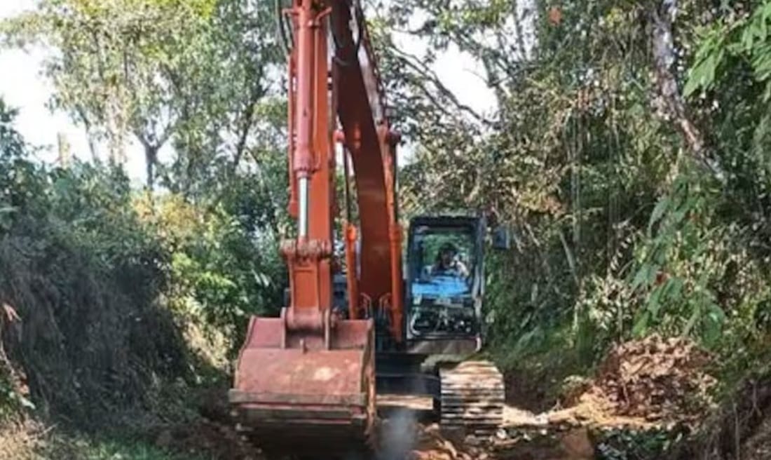 Inició la recuperación vial en corredores estratégicos de Charalá