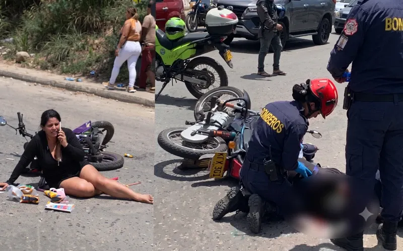 Grave accidente en Girón: hombre lucha por sobrevivir tras violento choque en motocicleta