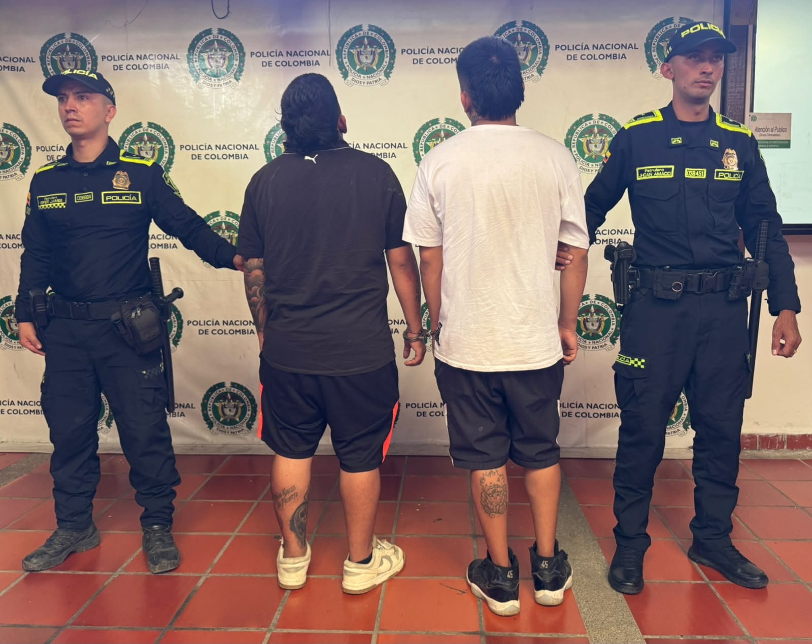 Cayeron dos presuntos sicarios tras homicidio en la vía Lebrija-Girón