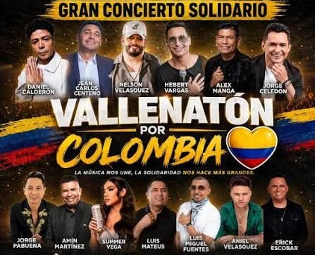 ‘Vallenatón por Colombia’ Artistas se unen en concierto solidario