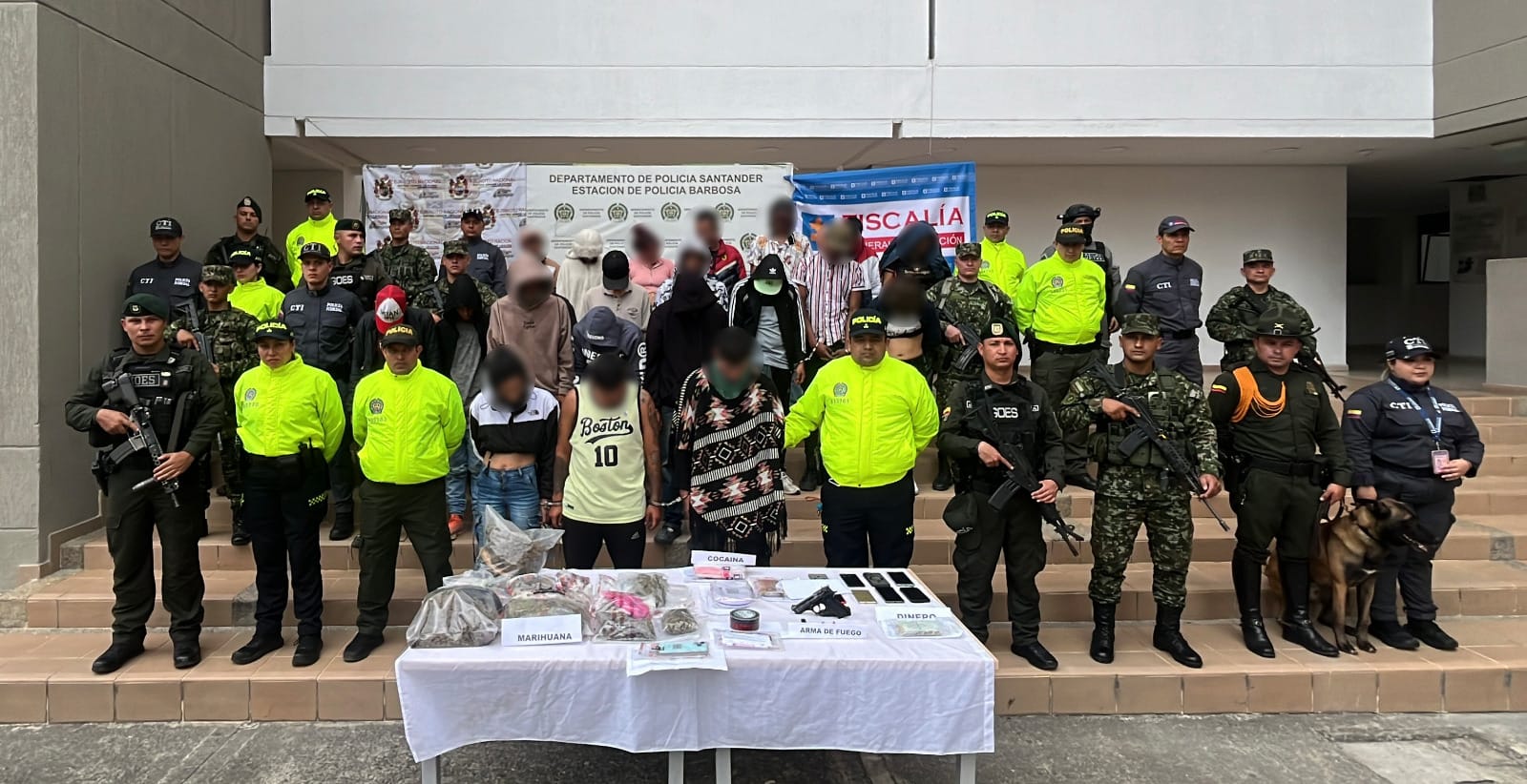 Capturadas 23 personas integrantes de 'Los  Necios' banda criminal con nexos en varios municipios de Santander