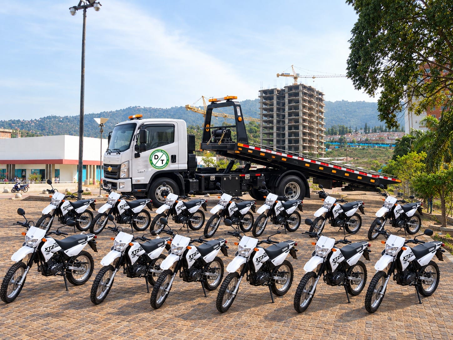 Director de Tránsito entrega 60 motos a los agentes antes de dejar el cargo