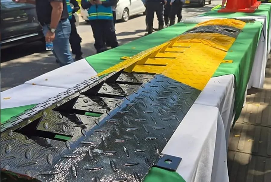 Puestos de control vial tendrán líneas "pincha llantas" en Bucaramanga