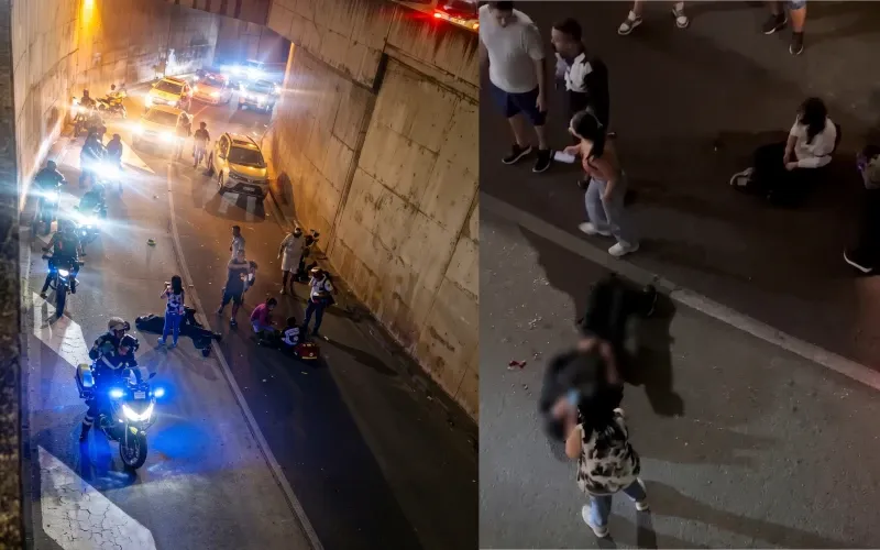 Motociclista resultó gravemente herido tras caer al deprimido del Cacique en Bucaramanga