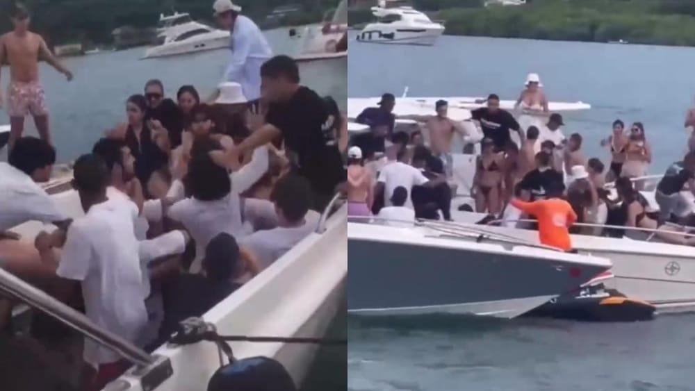 En Cholón se registró una pelea grupal entre turistas montados en yate imagen de la publicación