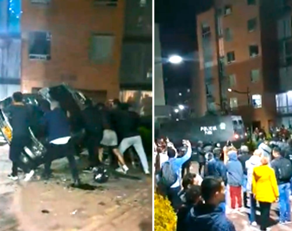 Residentes protestaron contra un mal vecino; lo hicieron salir custodiado con antimotines imagen de la publicación