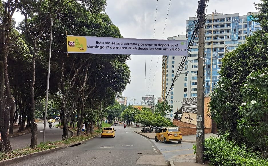 Cierres viales por competiciones ciclísticas y atléticas en Bucaramanga imagen de la publicación