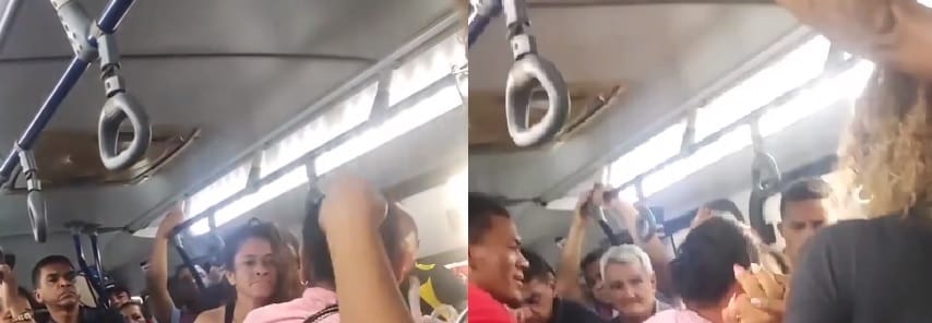 VIDEO. Mujeres se enfrentan a golpes en un bus urbano por infidelidad imagen de la publicación