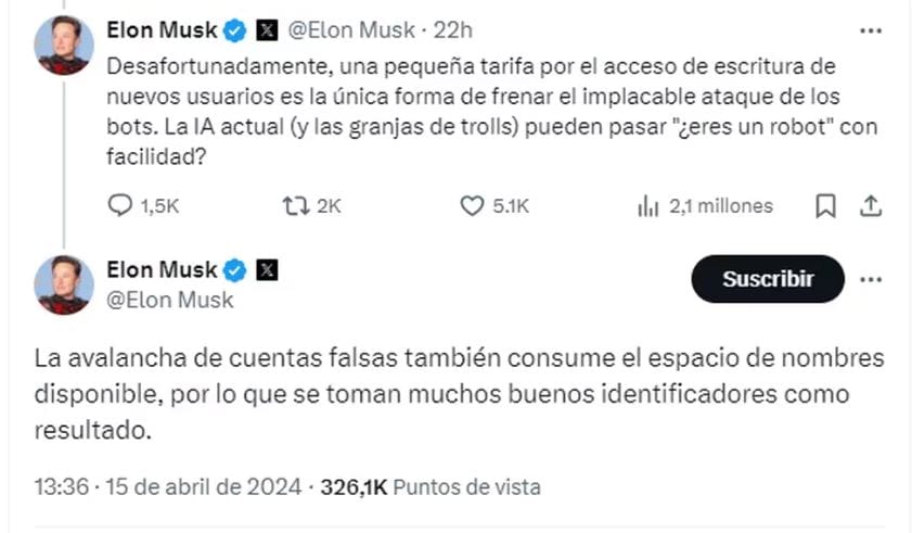 X podría llegar a cobrar por publicar tweets imagen de la publicación