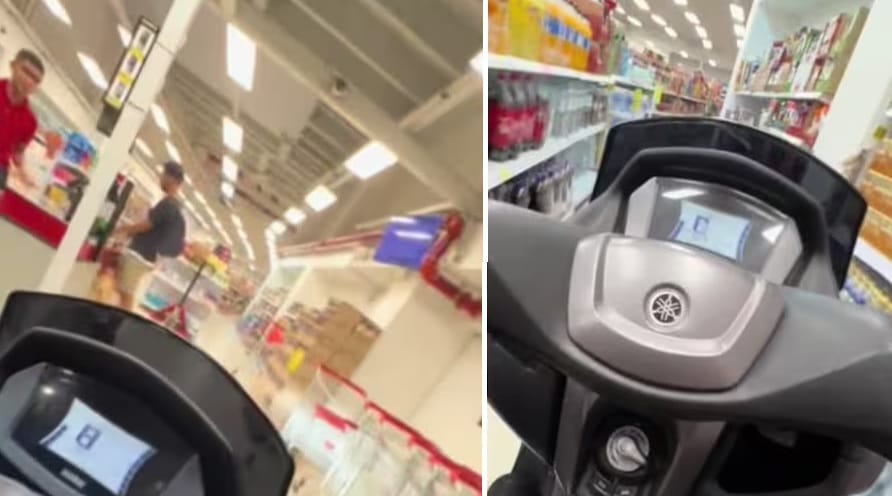 VIDEO. Influencer ingresa en moto a tienda D1 para hacer compras imagen de la publicación