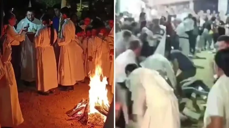 Evento religioso dejó 13 heridos por accidente con fuego imagen de la publicación