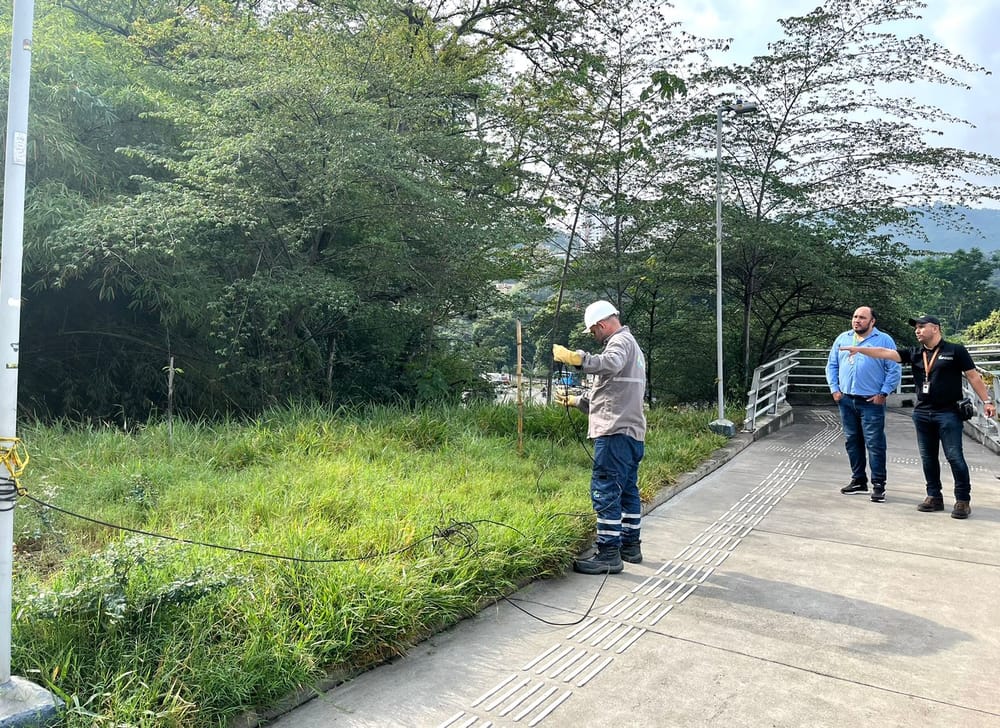Inician trabajos de recuperación del alumbrado en el Puente “Papi Quiero Piña” imagen de la publicación