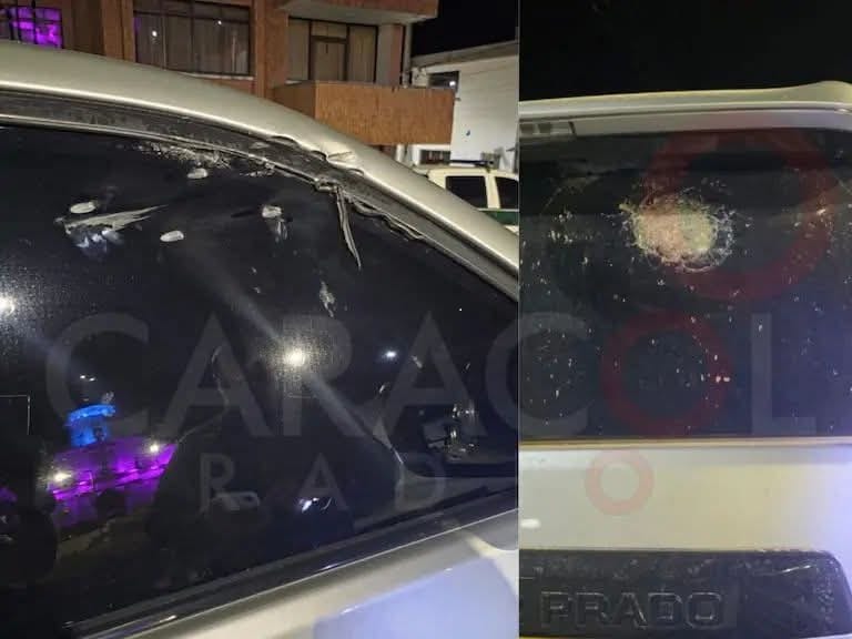 Atacado con disparos el vehículo del Alcalde de Cáchira, Santander imagen de la publicación