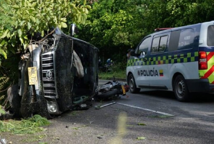 Dos heridos en aparatoso accidente entre Bucaramanga y Girón dejó dos heridos imagen de la publicación