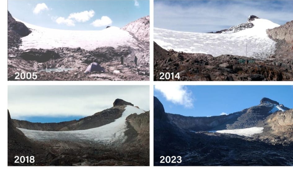 Este es el crítico panorama de los glaciares en Colombia: solo quedan 33 km² imagen de la publicación