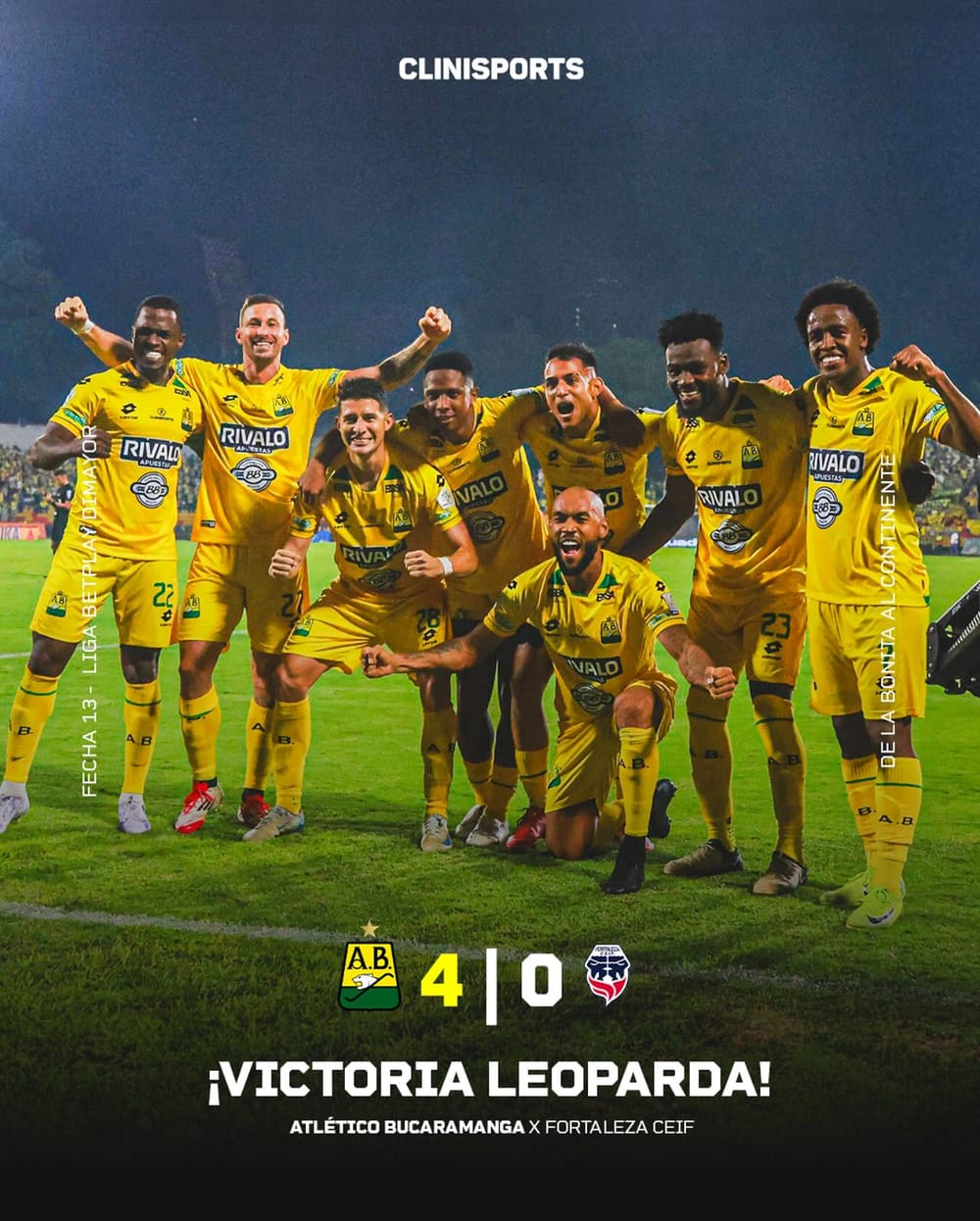 Atlético Bucaramanga golea a Fortaleza con Leonel Álvarez imagen de la publicación