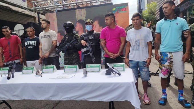 Nueve integrantes de  la banda delincuencial 'AK47' fueron capturados en Cúcuta imagen de la publicación