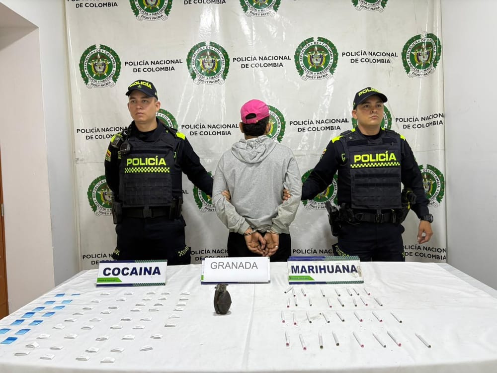 ‘Jibaro’ protegía la ‘merca’ con una granada en Bucaramanga imagen de la publicación