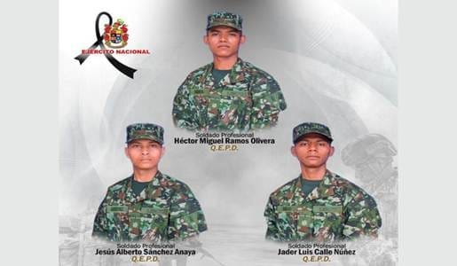Tres soldados muertos en emboscada del ELN imagen de la publicación