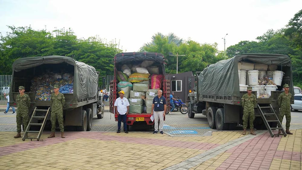 15 toneladas de ayuda humanitaria para población confinada por conflicto armado en el sur de Bolívar imagen de la publicación
