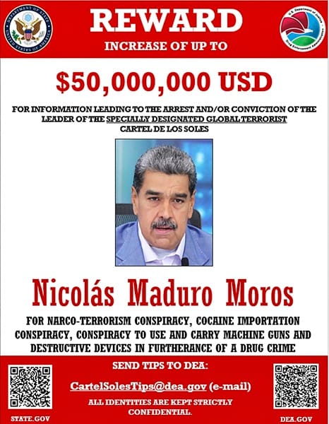 Nicolás Maduro Moros es jefe del ‘Cartel de los Soles’ imagen de la publicación