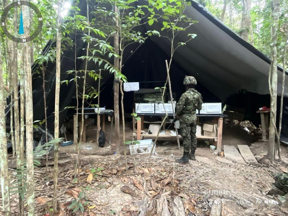 Megalaboratorio de cocaína del ELN destruido en Tibú imagen de la publicación
