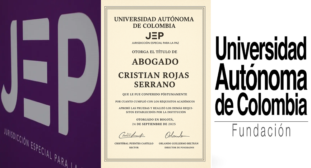 Con título póstumo honran memoria de bumangués desaparecido en Bogotá imagen de la publicación