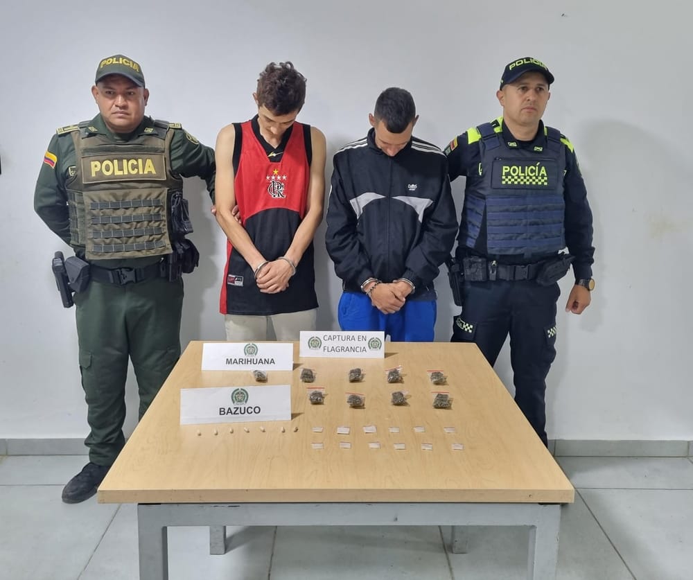 Capturados en flagrancia con dosis de marihuana y bazuco en Zapatoca imagen de la publicación