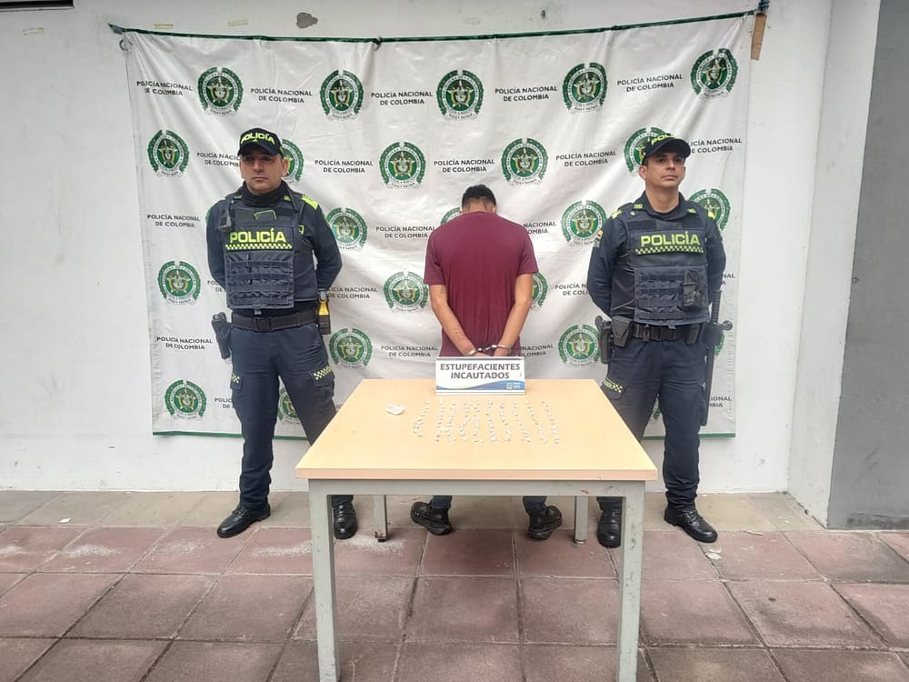 Jíbaro con 99 dosis de coca es capturado en centro de San Gil imagen de la publicación