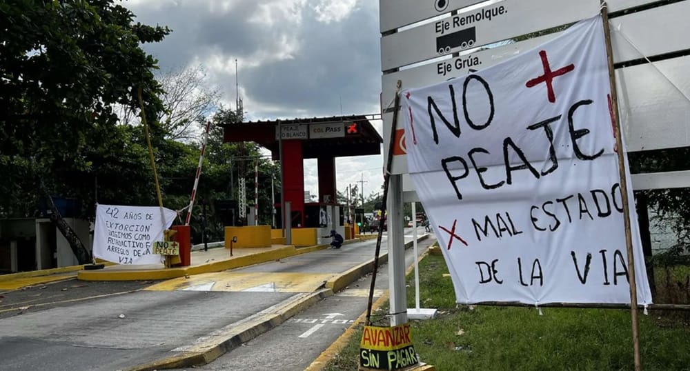Nuevo intento este 6 de noviembre para negociar con quienes protestan en los peajes de Santander imagen de la publicación