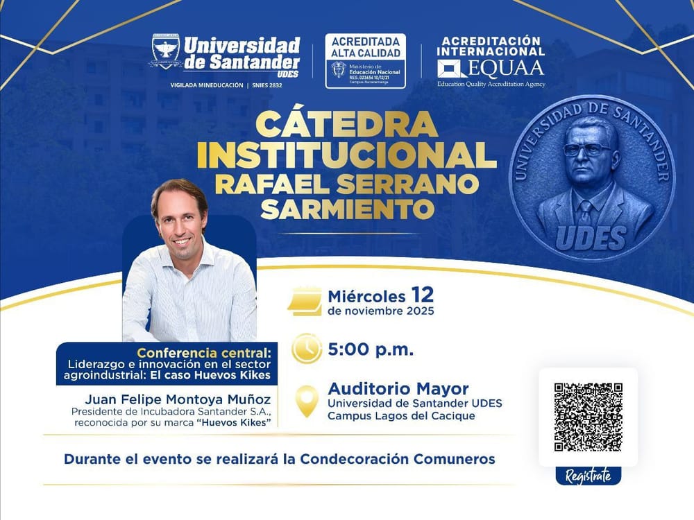 Cátedra Institucional Rafael Serrano Sarmiento abordará el liderazgo e innovación en el sector agroindustrial imagen de la publicación