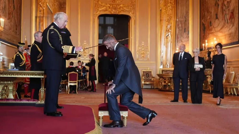 David Beckham es nombrado caballero por el rey Carlos en una ceremonia histórica en Windsor imagen de la publicación