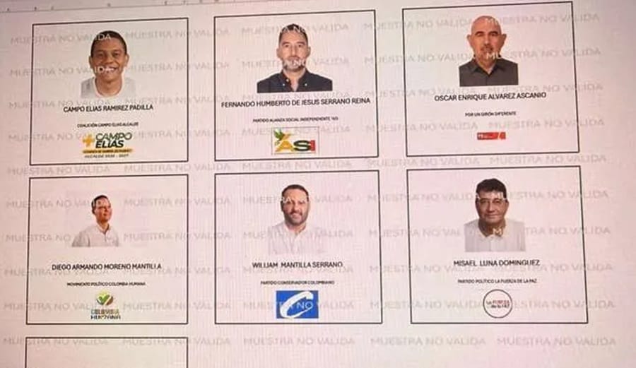 Definido el orden en el tarjetón para elección atípica de Alcalde en Girón imagen de la publicación