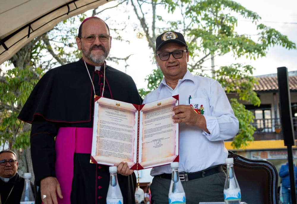 Monseñor José Camilo Arbelaez Montoya   nuevo Obispo de la Diócesis de Vélez imagen de la publicación