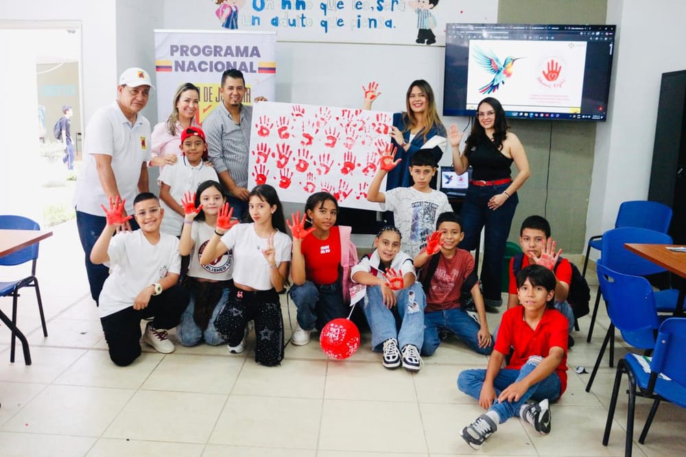 Manos  Rojas  contra el reclutamiento infantil se tomó a Floridablanca imagen de la publicación
