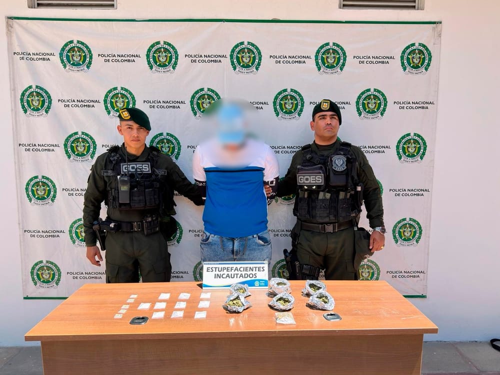 Policía Nacional de Colombia reporta captura por porte de estupefacientes en San Gil imagen de la publicación