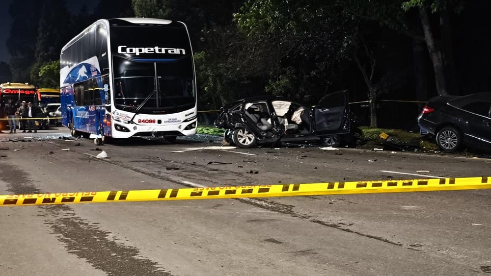 Dos personas muertas en autopista de Bogotá imagen de la publicación