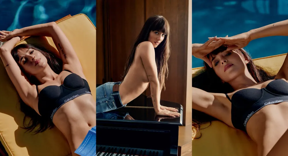 Dakota Johnson impacta con campaña para Calvin Klein luciendo prendas mínimas imagen de la publicación