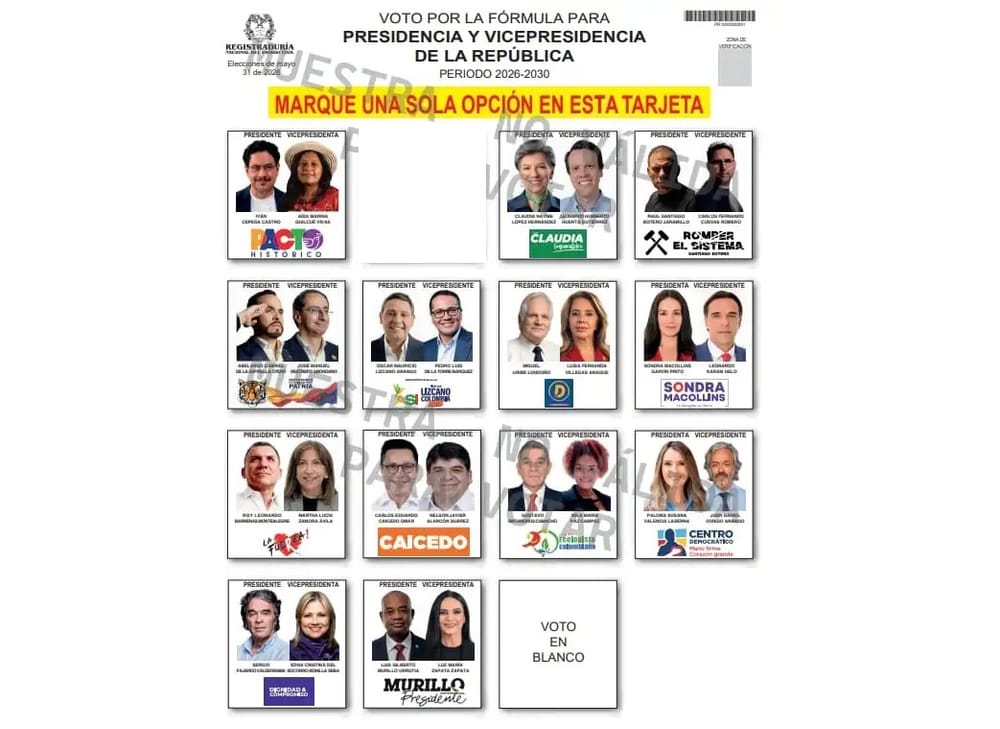 Arranca la impresión del tarjetón presidencial: 13 candidatos en firme imagen de la publicación