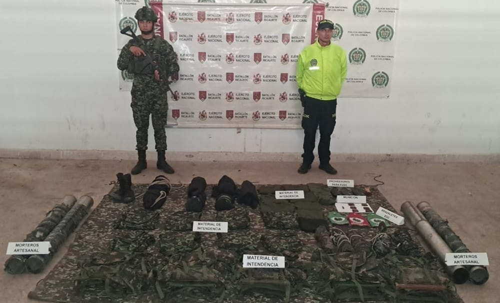 Ejército desmanteló caleta con material de guerra del Clan del Golfo imagen de la publicación