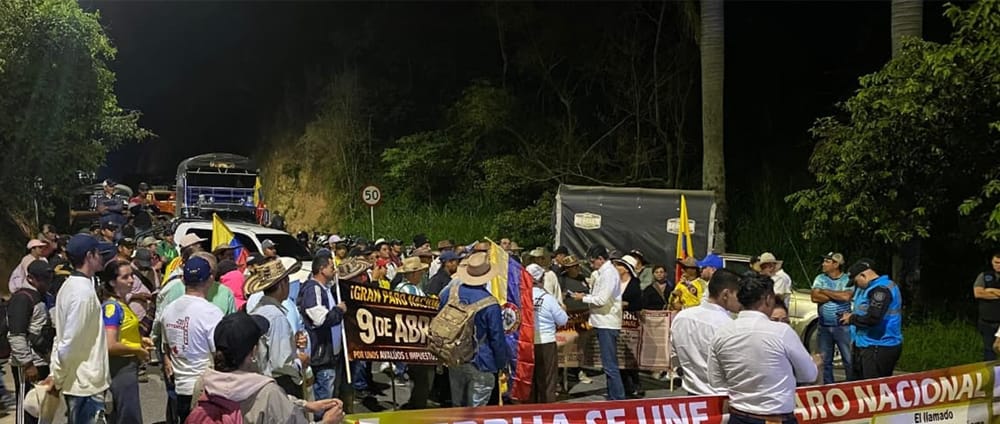 El lunes 13  de abril se realiza mesa de concertación entre manifestantes y el IGAC en Santander imagen de la publicación